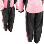 NexGen SH222201 Ladies Black and Pink Oxford Water Proof Rain Suit - Image 8