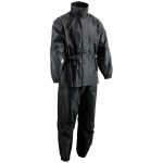 NexGen SH2225 Men’s Black Waterproof Rain Suit with Reflective Piping