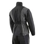 Milwaukee Leather SH2225L Women’s Black and Grey Waterproof Rain Suit with Reflective Piping - Image 11