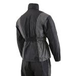 NexGen SH222503 Women’s Motorcycle-Outdoors Black and Grey Hooded Water Proof Rain Suit - Image 8