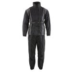 Milwaukee Leather SH2225L Women’s Black and Grey Waterproof Rain Suit with Reflective Piping