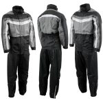 NexGen Men’s SH2226 Black and Grey Hooded Water Proof Rain Suit - Image 3
