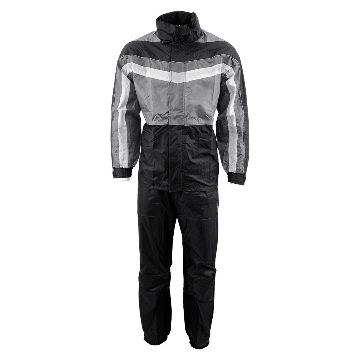 NexGen Men’s SH2226 Black and Grey Hooded Water Proof Rain Suit