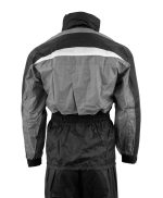 NexGen Men’s SH2226 Black and Grey Hooded Water Proof Rain Suit - Image 5