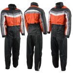 NexGen Men’s SH2226 Black and Orange Hooded Water Proof Rain Suit - Image 3