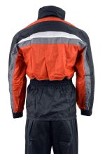 NexGen Men’s SH2226 Black and Orange Hooded Water Proof Rain Suit - Image 5