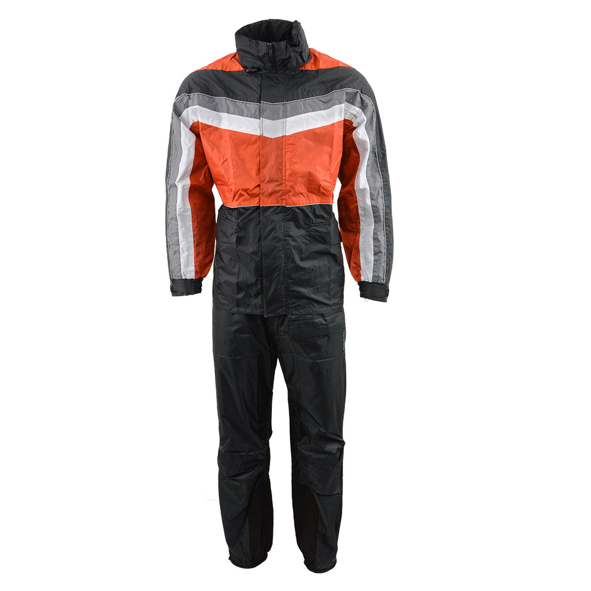 NexGen Men’s SH2226 Black and Orange Hooded Water Proof Rain Suit