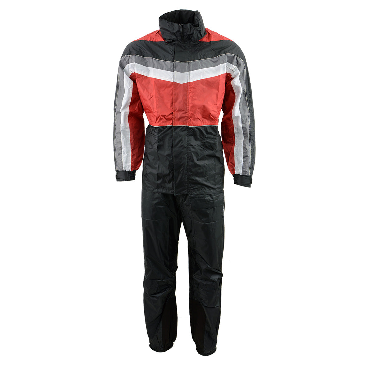 NexGen Men’s SH2226 Black and Red Hooded Water Proof Rain Suit