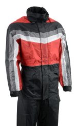NexGen Men’s SH2226 Black and Red Hooded Water Proof Rain Suit - Image 5