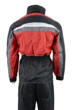 NexGen Men’s SH2226 Black and Red Hooded Water Proof Rain Suit - Image 7