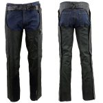 NexGen SH2258 Men’s Black Textile Riding Chaps with Heat Protection - Image 3