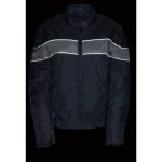 Milwaukee Leather SH2261 Women’s Lightweight Black and Grey Textile Motorcycle Jacket with Reflective Piping - Image 3