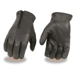 Milwaukee Leather SH226TH Men’s Black Thermal Lined Leather Motorcycle Hand Gloves W/ Wrist Zipper Closure - Image 9