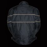 NexGen SH2285 Men’s Black with Orange Stripes Scooter Style Textile Jacket - Image 5