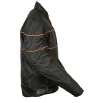 NexGen SH2285 Men’s Black with Orange Stripes Scooter Style Textile Jacket - Image 2