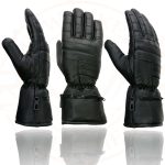 Milwaukee Leather SH230 Men’s Black Leather Warm Lining Gauntlet Motorcycle Hand Gloves W/ ‘Rain Mitten and Pull-on Closure’ - Image 2