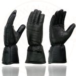 Milwaukee Leather SH230 Men’s Black Leather Warm Lining Gauntlet Motorcycle Hand Gloves W/ ‘Rain Mitten and Pull-on Closure’ - Image 5