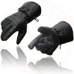 Milwaukee Leather SH230 Men’s Black Leather Warm Lining Gauntlet Motorcycle Hand Gloves W/ ‘Rain Mitten and Pull-on Closure’ - Image 7