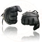 Milwaukee Leather SH231 Men’s Black Leather Warm Gauntlet Motorcycle Cold Weather Gloves - Image 7