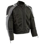 NexGen SH2325 Men’s Armored Two in One Textile and Mesh Racing Jacket with Retractable Hi Viz Protection - Image 9