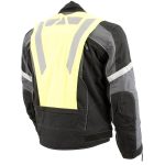 NexGen SH2325 Men’s Armored Two in One Textile and Mesh Racing Jacket with Retractable Hi Viz Protection - Image 10