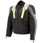 NexGen SH2325 Men’s Armored Two in One Textile and Mesh Racing Jacket with Retractable Hi Viz Protection - Image 7