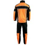 Milwaukee Leather SH233102 Men’s Black and Orange Water Resistant Rain Suit with Reflective Tape - Image 9