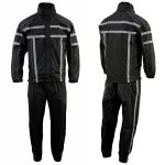 NexGen SH2331 Men’s Black Water Resistant Rain Suit with Reflective Tape - Image 16