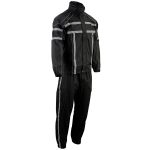 NexGen SH2331 Men’s Black Water Resistant Rain Suit with Reflective Tape