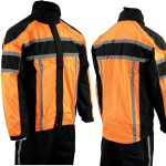 Milwaukee Leather SH233102 Men’s Black and Orange Water Resistant Rain Suit with Reflective Tape - Image 7