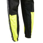 NexGen SH233113 Men’s Black and Neon Green Water Resistant Motorcycle-Outdoors Rain Suit with Reflective Tape - Image 4