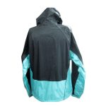 NexGen Ladies SH2333 Black and Turquoise Hooded Water Proof Rain Suit - Image 2