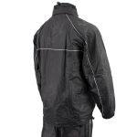 NexGen SH2334 Men’s Black Water Proof Rain Suit with Reflective Flame Skull Design - Image 7