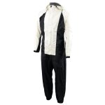NexGen Ladies SH2343 Beige and Black Hooded Water Proof Rain Suit - Image 5