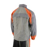 Milwaukee Leather SH2346SGO Men’s Gray and Orange Water Resistant Rain Suit with Reflective Piping - Image 9