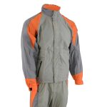 Milwaukee Leather SH2346SGO Men’s Gray and Orange Water Resistant Rain Suit with Reflective Piping - Image 11