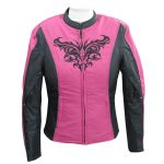 NexGen SH2367 Women’s Turquoise and Fuchsia Textile Jacket with Embroidery Artwork