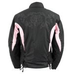 NexGen SH236806 Women’s ‘Reflective Buffalo Head’ Black and Pink Textile Jacket - Image 3