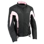 NexGen SH236806 Women’s ‘Reflective Buffalo Head’ Black and Pink Textile Jacket - Image 7