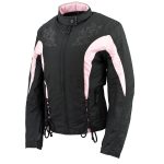 NexGen SH236806 Women’s ‘Reflective Buffalo Head’ Black and Pink Textile Jacket - Image 8