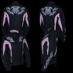NexGen SH236806 Women’s ‘Reflective Buffalo Head’ Black and Pink Textile Jacket - Image 2