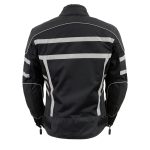NexGen SH2376 Women’s Black and Grey Nylon with Mesh Armored Racer Jacket with Built in Rain Jacket - Image 2