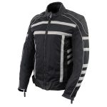NexGen SH2376 Women’s Black and Grey Nylon with Mesh Armored Racer Jacket with Built in Rain Jacket - Image 7