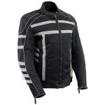 NexGen SH2376 Women’s Black and Grey Nylon with Mesh Armored Racer Jacket with Built in Rain Jacket - Image 8