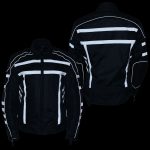 NexGen SH2376 Women’s Black and Grey Nylon with Mesh Armored Racer Jacket with Built in Rain Jacket - Image 3