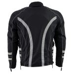 NexGen Men’s SH2389 Black and Grey Armored Racer Jacket - Image 2
