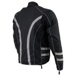 NexGen Men’s SH2389 Black and Grey Armored Racer Jacket - Image 5