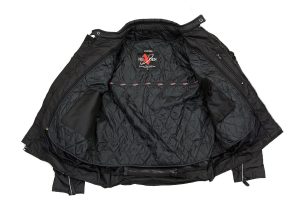 NexGen Men’s SH2389 Black and Grey Armored Racer Jacket - Image 4