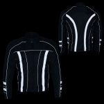 NexGen Men’s SH2389 Black and Grey Armored Racer Jacket - Image 3