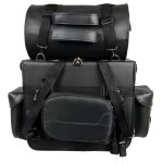 Milwaukee Leather SH539 Large Black Motorcycle PVC Large 2 Piece Touring Sissy Bar Bag - Image 4